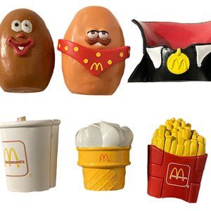Vintage 90s 6 Pc Lot McDonalds Chicken Nugget McNugget Buddies Transformers Toys